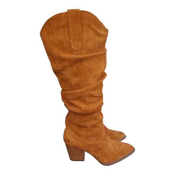 My Soft Suede Tan Knee-High Boots - Picture 3 of 12